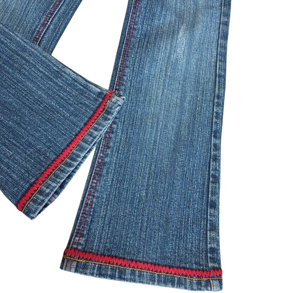 Y2K Mary-Kate & Ashley Jeans Size 7 Boot Cut Embroidered Boho Western New W Tags - Picture 3 of 7